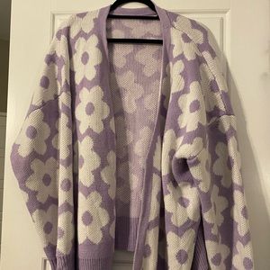 Oversized Floral Cardigan